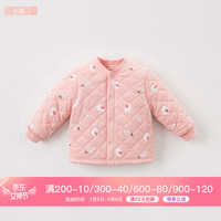 davebella戴维贝拉童装冬季装新款男女宝宝儿童夹棉保暖棉衣内衣 小鸟【DB4709-B】 120cm（6T(建议身高110-120cm））