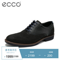 ECCO爱步男士皮鞋 正装牛皮系带鞋 里兹 630194 黑色51052 42