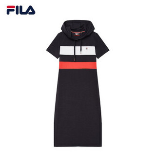 FILA（斐乐）Cross Over  系列官方 女子连衣裙 2019夏季新款（高圆圆同款）连帽短袖 传奇蓝-NV 170/88A/L