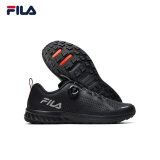 FILA 斐乐 FENCE 男子跑步鞋2019冬季新款专业运动鞋慢跑鞋轻便男 黑色-BK 42