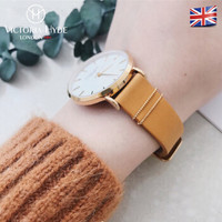 维多利亚·海德VICTORIA HYDE手表女 时尚潮流VH手表女学生石英表防水女士手表小众腕表 白盘/橘色