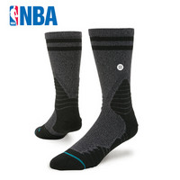 NBA stance 中长袜 中强度缓震支撑 运动袜 篮球男袜 袜子 STAC0052 黑色B款 L