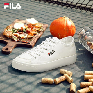 FILA 斐乐官方 CLASSIC KICKS 马思纯同款 女子帆布鞋 小白鞋 白色-WT 36