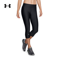 Under Armour 安德玛 UA女子HeatGear Armour紧身中裤-1309652 黑色001 XL