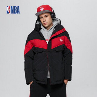 NBA 火箭队撞色拼接运动羽绒服 XL