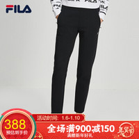 1FILA 斐乐官方 女子长裤2019冬季新款休闲百搭针织长裤直筒休闲裤 传奇蓝-NV 165/66A/M