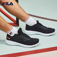 FILA 斐乐官方 Ultra Flex-Oxygen 男子跑步鞋 2019秋季跑鞋男鞋 黑色-BK 41