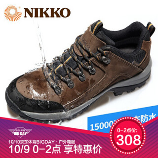 日高登山鞋男鞋防滑耐磨新款Nikko徒步鞋运动休闲鞋男士户外鞋夏 啡色 36