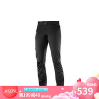 萨洛蒙（Salomon） 女款户外防风跑步软壳长裤 LIGHTNING SSHELL PANT 黑色382910 M