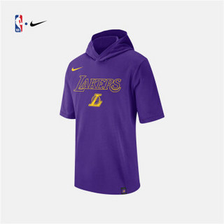 NBA-Nike 湖人队 DRY 男子连帽 运动短袖T恤 AQ7014-547 图片色 3XL