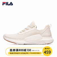 FILA 斐乐官方 女子跑步鞋 2019夏季新款柔软透气运动复古跑鞋 奶白-CW 38