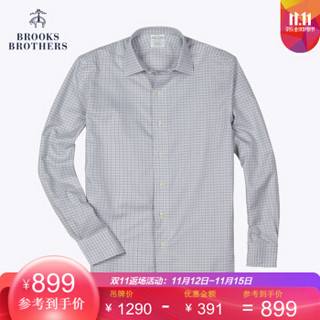 Brooks Brothers/布克兄弟男士19秋冬新品免烫修身休闲正装衬衫 0002-灰色 16/H/4