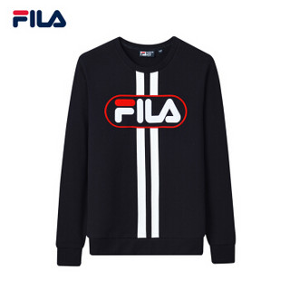 FILA（斐乐）2019 W系列男卫衣春季新品运动休闲时尚街头机车线条套头卫衣男 传奇蓝-NV 180/100A/XL