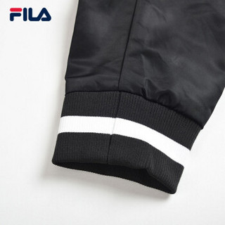 FILA 斐乐官方 男子外套 2019春季新款王源同款梭织棒球领 正黑色-BK 170/92A/M