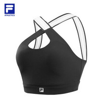 FILA ATHLETICS系列 斐乐官方 女子背心 2019夏季新款紧身运动针织bra女 深黑-BK XS