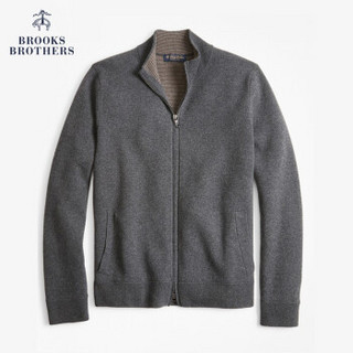 Brooks Brothers/布克兄弟常规版 男士针织开襟衫 1000052223 0002-中灰色 M