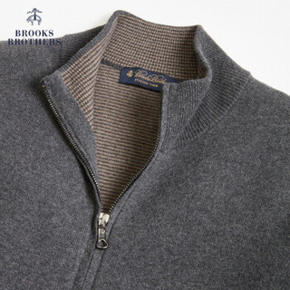 Brooks Brothers/布克兄弟常规版 男士针织开襟衫 1000052223 0002-中灰色 M
