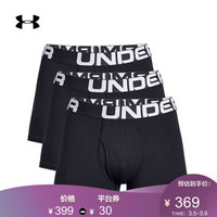 安德玛官方 UA Boxerjock男子3英寸内裤—3条装 Under Armour-1327424 黑色001 L