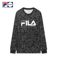 FILA ( 斐乐 )   FUSION系列男装冬季潮流LOGO休闲长袖T恤 炭黑-BK 165/88A/S