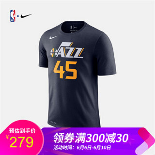 NBA-Nike 爵士队 米切尔 DRY 男子 运动短袖T恤 870813-425 图片色 XL