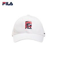 FILA 斐乐官方 White Line 男子棒球帽 2019秋季新款时尚简约运动帽男帽 标准白-WT XS