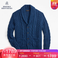 Brooks Brothers/布克兄弟男士秋新品青果领针织毛衣1000064316 4003-蓝色 XL