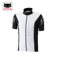 猫眼（CATEYE） 夏季骑行服短袖白色上衣车衣男女速干透气运动服自行车装备 白色 S