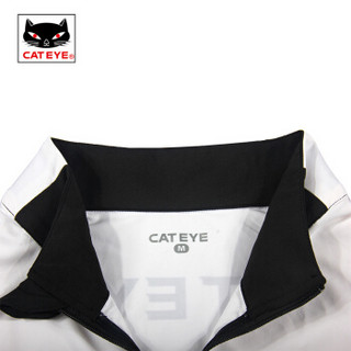 猫眼（CATEYE） 夏季骑行服短袖白色上衣车衣男女速干透气运动服自行车装备 白色 S