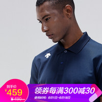 DESCENTE迪桑特 SPORTS STYLE 男子短袖POLO衫 D9231IPS71 深蓝色-NV 2XL(185/104A)
