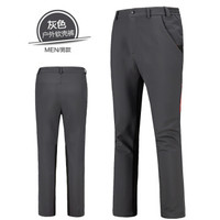 威迪瑞新款 春秋季 雪鹑/雪雁情侣款户外抓绒软壳冲锋裤 男款灰色 M