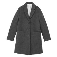 無印良品 MUJI 無印良品 女式 法国羊毛混切斯特大衣 灰色 M