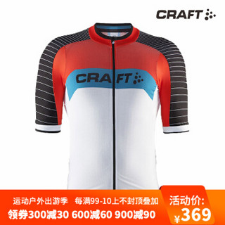 CRAFT/夸夫特 Gran Fondo 男款短袖/长袖骑行服 C2坐垫背带骑行裤 白色/热力橙/阵绿1903989 M