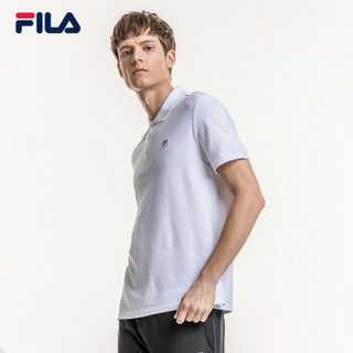 FILA 斐乐官方男子T恤2019春季新款短袖POLO衫 标准白-WT 165/88A/S