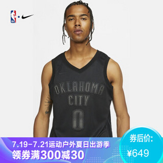 NBA-Nike 雷霆队 威斯布鲁克球衣 MVP 男子运动蓝球服 BQ5415-010 图片色 L