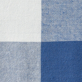 MUJI 床用 棉被套套装 蓝色 格纹 K 被套/床垫罩/枕套(2个) 50×70cm用