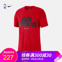 NBA-Nike 公牛队 DRY 男子 运动短袖T恤 AQ6571-657 图片色 2XL