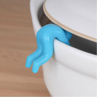 莱朗 创意小人硅胶加高器 厨房抬高锅盖支架防溢器汤水溢出抬高器 一对装 玫红色对装