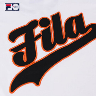 FILA FUSION 斐乐 女子短袖T恤 2019秋季新款时尚串标LOGO短袖T恤 标准白-WT 170/88A/L