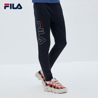 FILA 斐乐官方 男子长裤 2019冬季新款时尚休闲加绒运动长裤男 传奇蓝-NV 175/84A/L