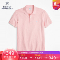 Brooks Brothers/布克兄弟男士纯色短袖Polo衫 6020-浅粉色 M