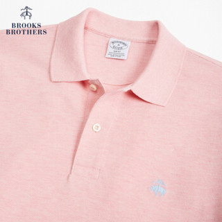 Brooks Brothers/布克兄弟男士纯色短袖Polo衫 6020-浅粉色 M