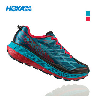 HOKA ONE ONE男斯廷森4减震舒适越野跑步鞋Stinson ATR 4 透气轻量运动鞋 珊瑚蓝/赤红 US 9 /270mm