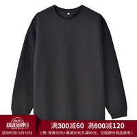 无印良品 MUJI Labo 男式 棉混双层编织 套头衫 黑色 L-XL