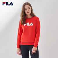 FILA 斐乐官方女卫衣2019春季新款针织套头衫女装 红色-RD 170/88A/L