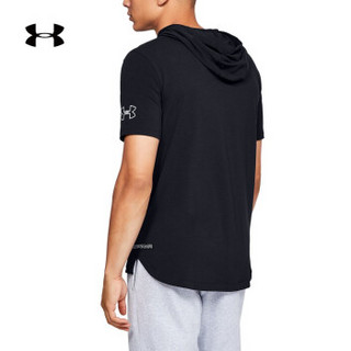 Under Armour 安德玛官方 UA男子 Baseline 短袖连帽T恤-1326735 黑色001 L