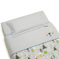 棉花堂婴儿床上用品四件套纯棉宝宝针织被套幼儿园枕套床单春夏款 森林的遐想 100*130cm