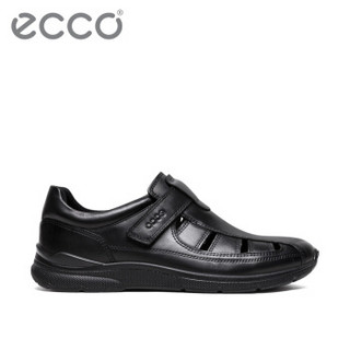 ECCO爱步男士凉鞋透气休闲鞋镂空男鞋 欧文511534 黑色 42