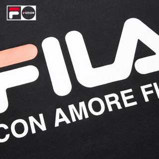 FILA  斐乐 FUSION系列  男子短袖T恤 2019夏季新款运动短T 黑色-BK 180/100A/XL