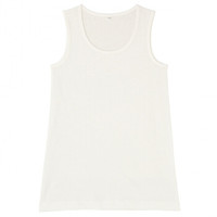 无印良品 無印良品 MUJI 女式 棉轻量无袖束腰长上衣 白色 L