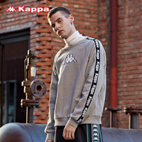 Kappa卡帕 串标男款运动卫衣套头衫休闲圆领长袖外套|K0852WT62D 浅灰-103 XXL